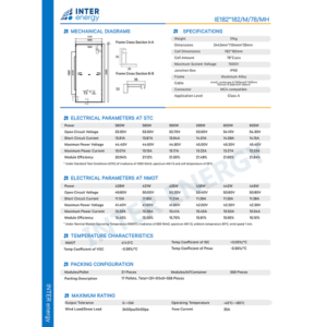 Сонячна панель Inter Energy IE182x182:M:78:MH:600W(2)